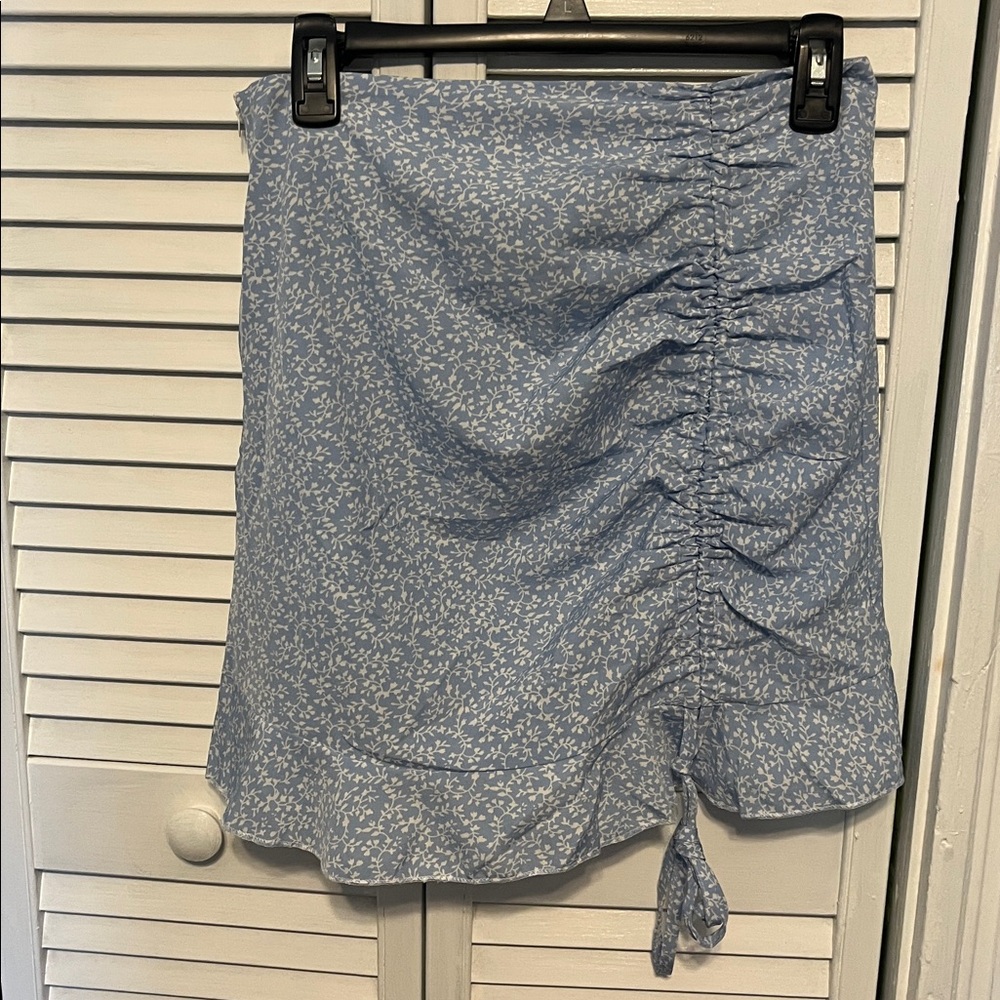 SHEIN Light Blue Floral Skirt